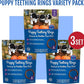 N-Bone Puppy Teething Rings Pumpkin Flavor 6 Count Bag Multi Pack, Total 3 Bags, 21.6-oz (18 Rings)