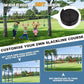 Slsy Ninja Warrior Obstacle Course for Kids, 50FT Durable Ninja Slackline Kit with 8 Complete Accessories, Playset Equipment with Swing, Climbing Net, Ladder & Monkey Bars (8 Obstacles)