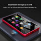 MP3 Player with Bluetooth and WiFi,MP3 Player with Spotify,Spotify Kids,Audible,Pandora,Amazon Music,4" Music Player MP4 Up to 1TB(80GB,Red_Black)