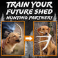DogBone Shed Hunting Dog Training Kit – Train Your Puppy to Find Deer Antlers - Includes 2 oz Scent for Nosework & Flexible Floating Dummy for Retrieving - Perfect for Whitetail Hunters
