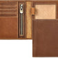 Genuine Leather Passport Holder Handmade Passport cover Lightweight Travel Bifold Passport Wallet brown