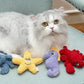 4 Pack Interactive Catnip Cat Plush Toy, Ocean Theme Set, 5'', for All Breed Size Cats (4 in 1)