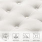 Ottoman with Storage,50.2-inch Upholstered End of Bed Storage Bench for Bedroom,for The Living Room,for Entryway, with Rivets & Button and Safety Hinges,Detachable (White)