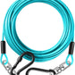 Dog Tie Out Cable 15FT-500Lbs,Heavy Duty Dog Leads&Tether for Yard with Swivel Hook,Small Large Dogs Leash Line for Outside,Rust Chew Proof Dogs Run Cable for Outdoor Camping (Teal, 15FT)