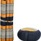Leewadee Meditation Cushion Set – 1 Round Zafu Meditation Pillow and 1 Square Roll-Up Zabuton Meditation Mat, Pillows Bundle Filled with Kapok