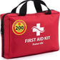 Protect Life Survival First Aid Kit for Home/Business, Camping Survival Kits | Mini Travel First Aid Kit | Camping Equipment | Small Kits for Car | Outdoor Emergency Survivals Pack - 200pcs