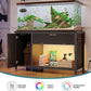 Bestier 55-75 Gallon Fish Tank Stand with Power Outlet&LED Light, 49x19 Heavy-Duty Metal Aquarium Stand with Cabinet&Drawer for Accessories Storage, Suit for Reptile/Turtle Terrarium, 726Lbs Capacity