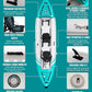 Inflatable Kayak 2 Person Adult - BEYOND MARINA Tandem Kayak with Drop Stitch Floor, Touring Kayak with Aluminum Paddles, Seats, Footrests, Pump, Fins, Adventurer 12.5ft
