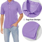 MAGCOMSEN Men's Polo Shirts 3 Buttons Casual Work T Shirts Quick Dry Short Sleeve Golf Shirt Pique Jersey Outdoor Performance