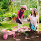 Kids Gardening Tools Outdoor Toys Set Backyard Play with Wheelbarrow Educational STEM Learning Pretend Toys Outdoor Indoor for Toddlers Kids Boys Girls