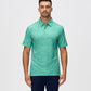 Esabel.C Jacquard Golf Shirts for Men Moisture Wicking Short Sleeve Performance Dry Fit Active Mens Polo Shirts