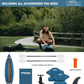 Inflatable Kayak, Portable Ripstop Oxford Cloth Recreational Touring Kayak with Fiberglass Kayak Paddle, Hand Pump and Carrying Bag, 1/2 Person