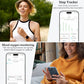 Thin Smart Ring for Fitness & Health Tracking -Pedometer,Sleep/Heart Rate/Blood Oxygen Monitor, Gesture Control / 5ATM Waterproof -No APP Subscription Compatible with Android& iOS (Black, 8)