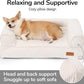 FUKUMARU Cute Dog Bed, Fluffy Pet Bed with TPU Layer Keeping Lining Dry, Dog Couch Medium Size Dogs Easy to Care, Warm Cat Bed with Removable Zipper Cover, 36inch, Large, Cream
