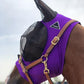 Horse Fly Mask Super Comfort Horse Fly Mask Elasticity Fly Mask with Ears We Only Make Products That Horses Like… (Dk Purple, M)