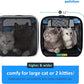 petisfam Soft Pet Carrier for Large and Medium Cats, 2 Kitties, Small Dogs. Easy to Get Cat in, Great for Cats That Don't Like Carriers (Blue)