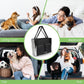 Sturdy 6-Step Aluminum Frame Dog Stair with 1680D PVC Fabric - Non-Slip, Lightweight & Portable - Ideal for Car, SUV, Truck Access - Black (106x80x43cm)
