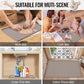 MateeyLife Dog & Cat Food Water Mat for Floors Waterproof, Nonslip Pets Bowl Feeding Mats with Raised Edges, Silicone Matt Tray for Messy Drinkers, 24"x16", Taupe