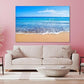 Nature Wall Art Prints - Ocean Forest Mountain Lake Canvas Landscapes - Small to Extra Large Living Room Bedroom Kitchen Bathroom Décor (Sandy Ocean Beach, 24L" x 36W")