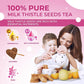 Total Tea 100% Natural Milk Thistle Seeds Tea for Liver Cleanse, Detox, Digestive Health and Immune System Support - 40 Count