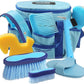 Horse Grooming Kit 9pcs Horse Brushes Equine Grooming Brushes Tack Room Supplies Set with Organizer Tote