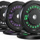 GIKPAL 2-Inch Bumper Plates High Bounce - Rubber Olympic Weight Plates Set for Home Gym, Barbell Plates for Weight Lifting Strength Training,