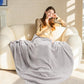 NEXHOME PRO Super Soft Throw Blankets for Couch, Reversible Warm Blankets Cozy Knit Blanket for Women, Fuzzy Plush Lightweight Throws for Sofa, Bed, Picnic, Taupe Grey, 50 x 60 inches