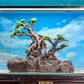 Novelsite Fish Tank Decorations - Large Bonsai Trees with Faux Moss- Aquarium Rocks Aquascaping- Made of Sandstone 17" x 8.6" x 5" Enhance Aquatic Landscape with Realistic Natural Look