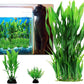 Aquarium Plants, 20pcs Fish Tank Decor Green Plants Artificial Aquarium Decorations for Household and Office Aquarium Simulation, Small to Large