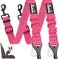 SlowTon 2 Pack Dog Seat Belt, 2 in 1 Attachment, Hook Latch Bar or Seatbelt Buckle with Elastic Nylon Bungee Buffer Adjustable Reflective Nylon Safety Belt Tether Connect to Dog Harness (2pack-FL)