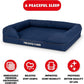 The Dog’s Bed, Med Blue Denim 30x23.5, Memory Foam, Pain Relief: Arthritis, Hip & Elbow Dysplasia, Post Surgery, Lameness, Supportive, Calming, Waterproof Washable Cover, Veterinary Approved