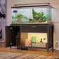 Bestier 55-75 Gallon Fish Tank Stand with Power Outlet&LED Light, 49x19 Heavy-Duty Metal Aquarium Stand with Cabinet&Drawer for Accessories Storage, Suit for Reptile/Turtle Terrarium, 726Lbs Capacity