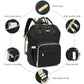 Diaper Bag Backpack, Diaper Bags for Baby Girls Boys, Baby Bags for Moms Dads, Nappy Changing Bag with Insulated Pockets,Multi-functional Waterproof Backpack with Stroller straps-Black