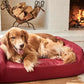 K9 Ballistics Tough Bolster Orthopedic Sofa Dog Bed with Removable Washable Cover - Durable, Water Resistant with Nonskid Bottom - Small, Titanium Premium Finish