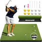 Golf Mat 31mm, 5x4ft/5x5ft Golf Hitting Mats for Practice Outdoor Indoor, High-Elasticity Artificial Turf Mat for Garage Simulator Chipping Driving Training