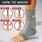 Sleeve Stars Ankle Brace for Women & Men, Ankle Wrap for Sprained Ankle, Compression Sleeve for Plantar Fasciitis Relief, Easy Customizable Support: w/Removable Strap (Single/S:9"-10"/Beige)