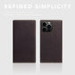 D8 Full Grain Leather Wallet Case for iPhone 15 Pro - [2-in-1] Handcrafted Detachable Diary Style with Magnetic MagSafe Back Cover, Gift Box Included (Brown Cream)