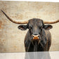 Rustic Highland Cow Pictures Wall Art, Farmhouse Longhorn Bull Bathroom Wall Decor Black Cow Framed Painting Canvas Artwork for Bathroom Bedroom Living Room Decorations 24"L x 16"W