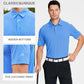 Esabel.C Jacquard Golf Shirts for Men Moisture Wicking Short Sleeve Performance Dry Fit Active Mens Polo Shirts