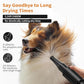 2400w 75m/s Dog Dryer for Pet Grooming, High Velocity Pet Hair Dryer with Heater, Adjustable Speed, 4 Nozzles and a Comb, Purple