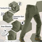 TACVASEN Men's Winter Pants 9 Pockets Fleece Snow Hiking Pants Water-Resistant Warm Softshell Thick Tactical Pants