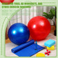 Leyndo 4 Pcs 26 Inch Yoga Exercise Ball Pilates Pregnancy Birthing Fitness Ball with Quick Pump Anti Burst for Improved Posture, Balance, Yoga, Pilates, Training