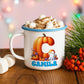 Personalized Halloween Enamel Mug with Ghost Pumpkin Initial, 12oz Custom Name on Ghost Coffee Mugs, Halloween Party Gift for Family