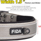Fida Heavy Duty Dog Collar 1.5” Width, Ultra Soft Neoprene Padded, Adjustable Reflective Nylon Pet Collar with Two Metal Pin Belt Buckle for Large/X-Large Breeds (XL, Grey)