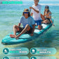 Feelfire11'x34” Extra Wide Inflatable Paddleboard, Stand-up Paddle Board for Adults, 420lb Capacity for Yoga/Fishing/Family, EVA Deck, US Fin, High-Pressure Pump, Storage Backpack, Safety Leash