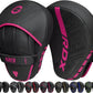 RDX Boxing Pads Curved Focus Mitts, Maya Hide Leather Kara Hook and jab Training Pads, Adjustable Strap Ventilated, MMA Muay Thai Kickboxing Coaching Martial Arts Punching Hand Target Strike Shield