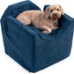 Snoozer Dog Car Seat: Lookout I Dog Booster Car Seat for Dogs Small 5-15 lbs, Size: Small, Fabric: Sapphire, Pet Car Seat to Alleviate Car Sickness for Dogs, Removable Machine Washable Cover