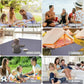 Waterproof Picnic Blanket 80 * 80 in Portable with Carry Strap for Beach Mat or Family Outdoor Camping Party, Park Blanket for Grass Park, Hiking, Travel