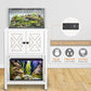 5-10 Gallon Fish Tank Stand, Heavy Duty Aquarium Stand with Cabinet & Power Outlets for Fish Tank Accessories Storage, Double Reptile Terrarium Stand 20.5" L* 11" W Tabletop, White