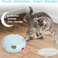IInteractive Cat Toy, Electric Cat Toys for Moving Concealed Feathers, Smart Sensor 7 Holes Whack a Mole Feather Toy, USB Charge Automatic Kitten Toys,Blue